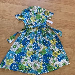 NWT RED DRESS AURA Gorgeous floral summer dress cotton party wedding church SM